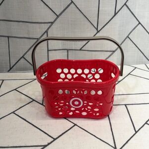 Target Mini Shopping Basket One Size Red Bullseye Logo Collectible Toy Accessory